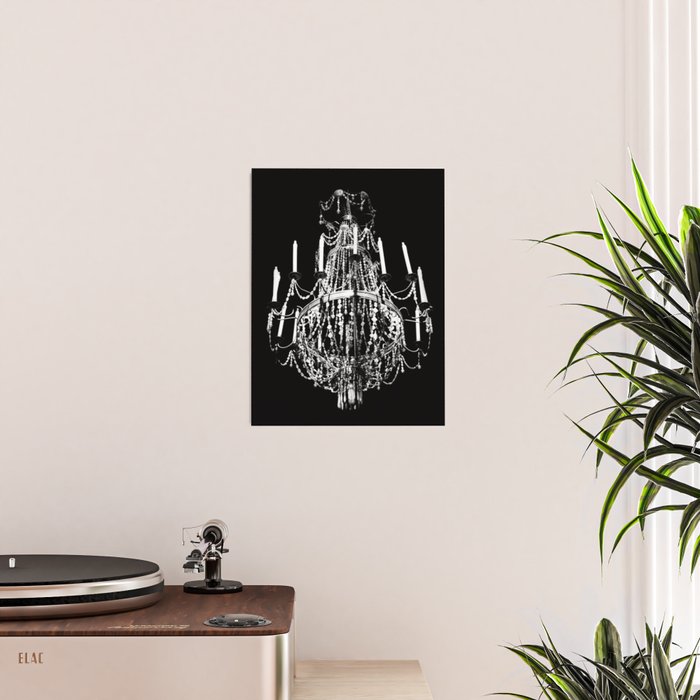 Chandelier, Black and White Poster Gallery Image 2