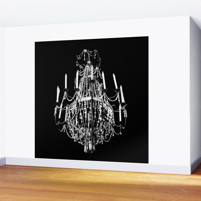 Chandelier, Black and White Wall Mural Gallery Image 2