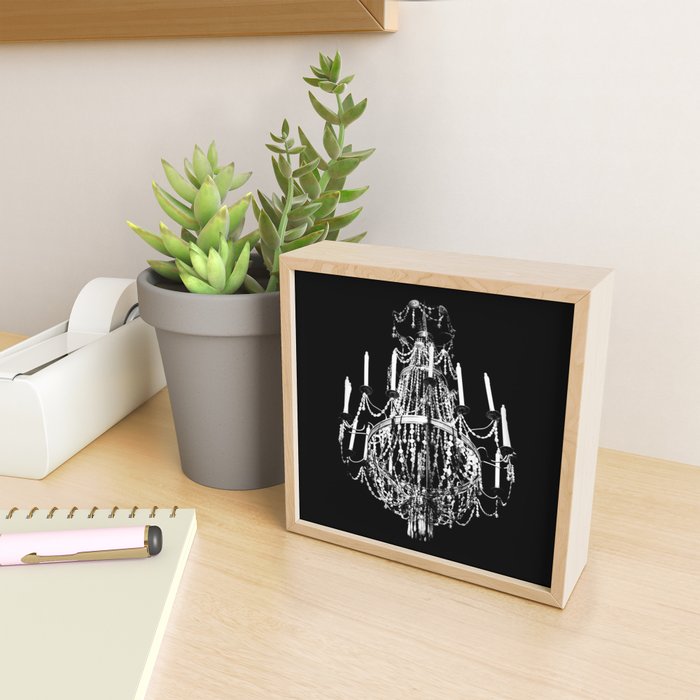 Chandelier, Black and White Mini Art Print Gallery Image 2
