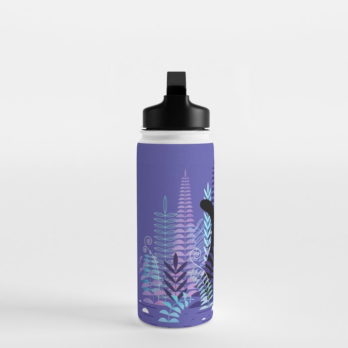 The Ferns (Black Cat Version) Water Bottle Gallery Image 3