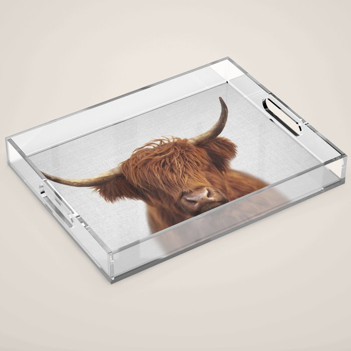 Highland Cow - Colorful Acrylic Tray Gallery Image 1