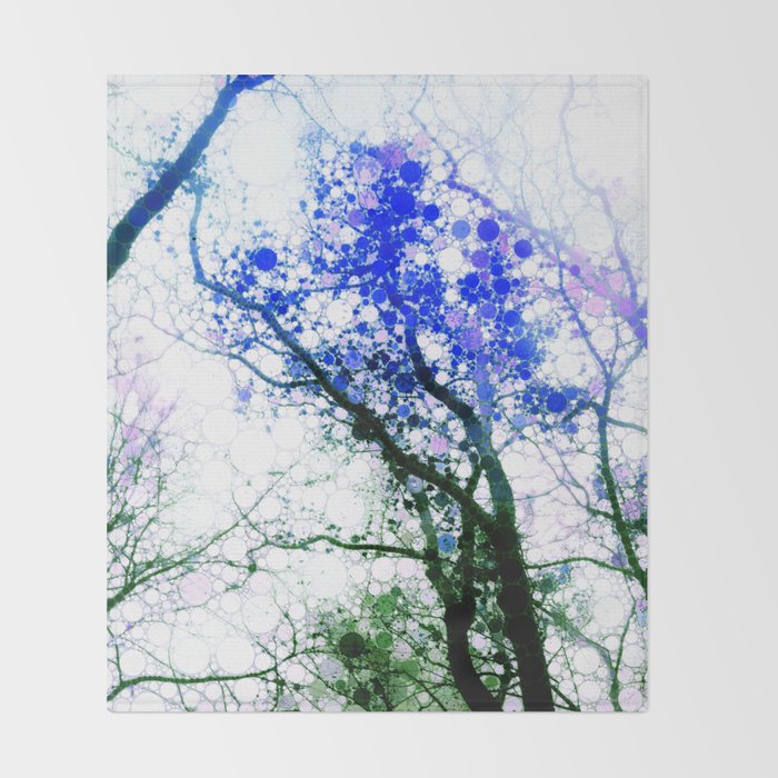 Tree Abstract 1 Throw Blanket Gallery Image 2