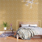 Watercolor Gingham - ochre on white  Wallpaper Gallery Image 3