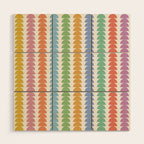 Maude Pattern - Retro Rainbow Wood Wall Art Gallery Image 1