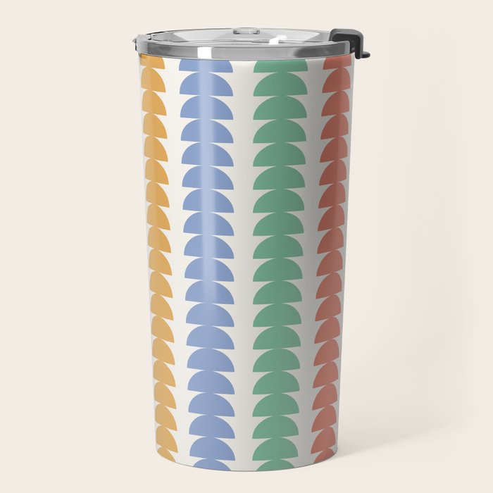 Maude Pattern - Retro Rainbow Travel Mug Gallery Image 2