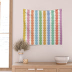 Maude Pattern - Retro Rainbow Wall Tapestry Gallery Image 2