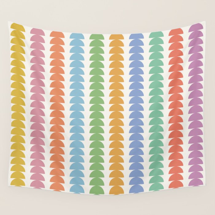 Maude Pattern - Retro Rainbow Wall Tapestry Gallery Image 4