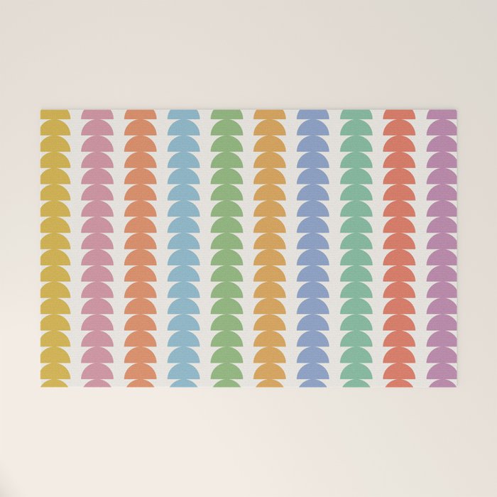 Maude Pattern - Retro Rainbow Welcome Mat Gallery Image 1