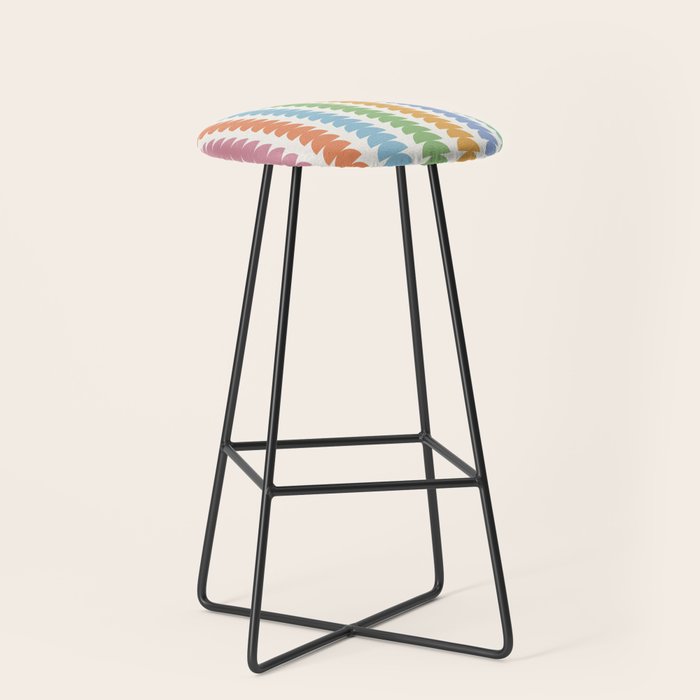 Maude Pattern - Retro Rainbow Stool Gallery Image 1
