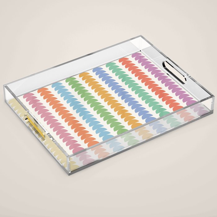 Maude Pattern - Retro Rainbow Acrylic Tray Gallery Image 1