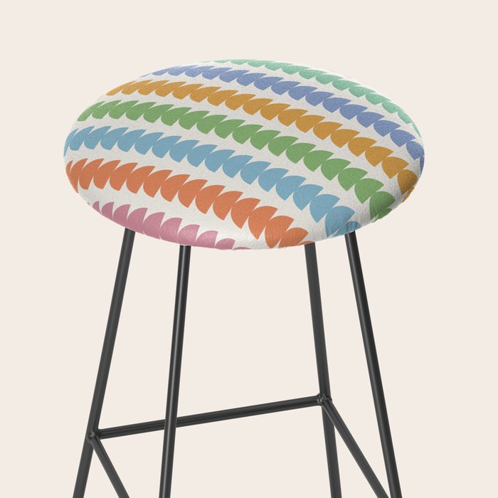 Maude Pattern - Retro Rainbow Stool Gallery Image 2