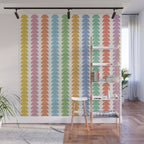Maude Pattern - Retro Rainbow Wall Mural Gallery Image 1