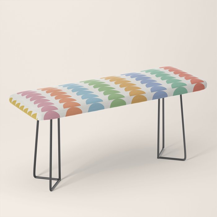 Maude Pattern - Retro Rainbow Bench Gallery Image 1