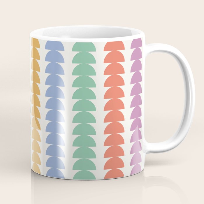 Maude Pattern - Retro Rainbow Coffee Mug Gallery Image 1
