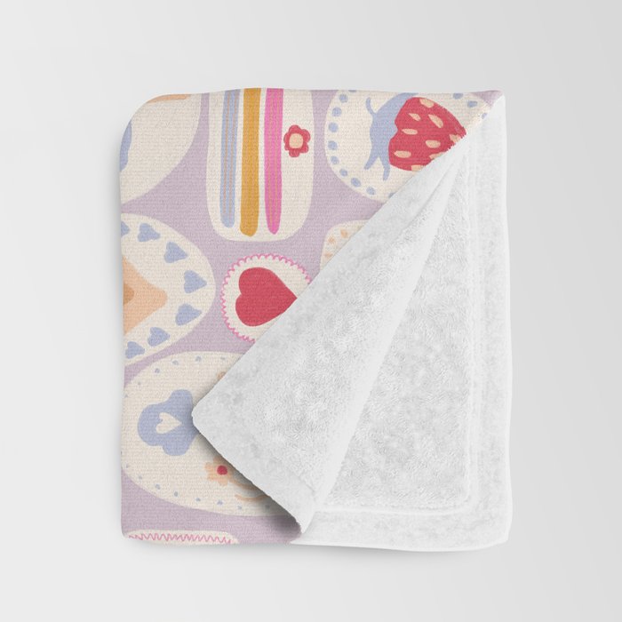 Little treasures, fun hand drawn pattern Throw Blanket Gallery Image 3