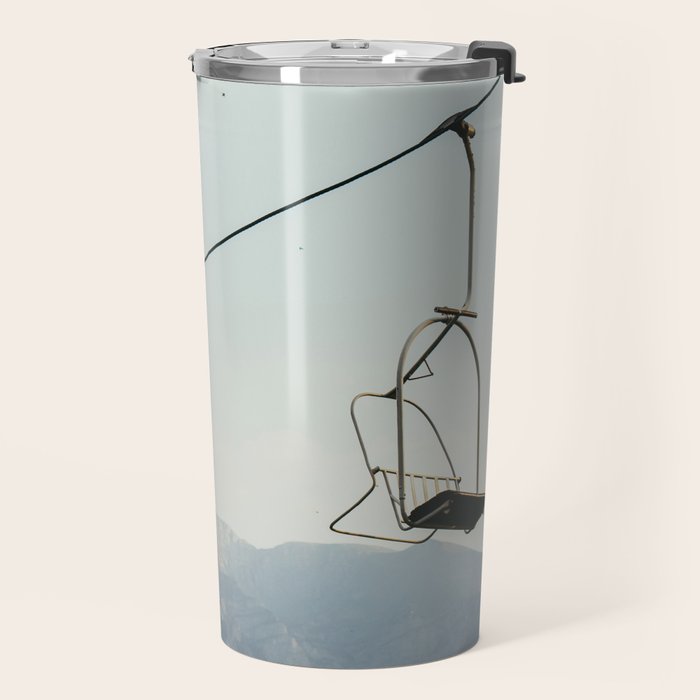 Chairlift in Mountains - Summer Evening Skiing Lift - Fine Art Photography Travel Mug Gallery Image 2