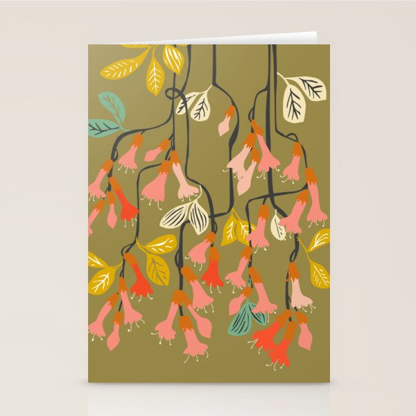 Flower of affection autumn colored fuchsia Stationery Card Gallery Image 1
