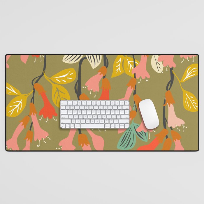 Flower of affection autumn colored fuchsia Desk Mat Gallery Image 1