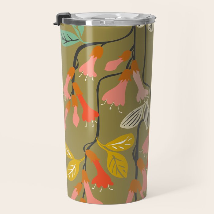 Flower of affection autumn colored fuchsia Travel Mug Gallery Image 3