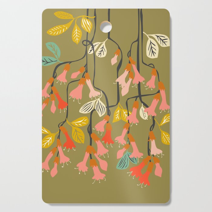 Flower of affection autumn colored fuchsia Cutting Board Gallery Image 1