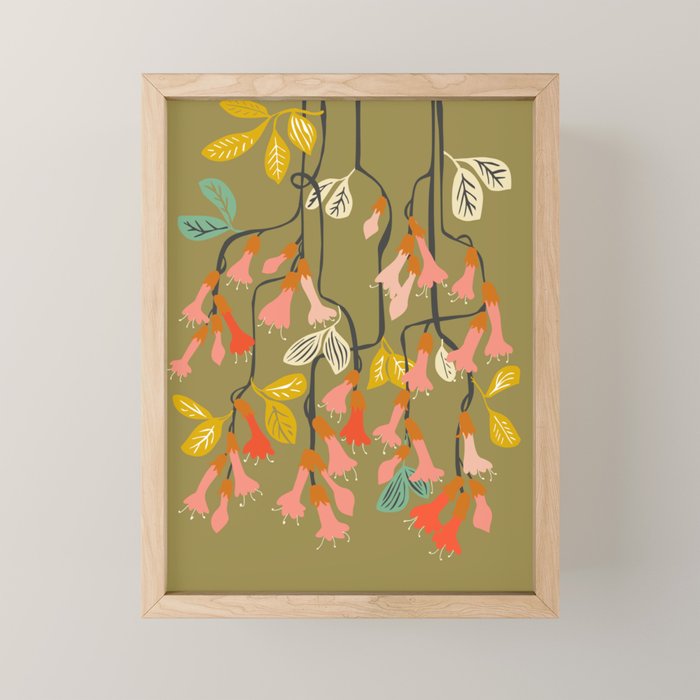 Flower of affection autumn colored fuchsia Mini Art Print Gallery Image 1