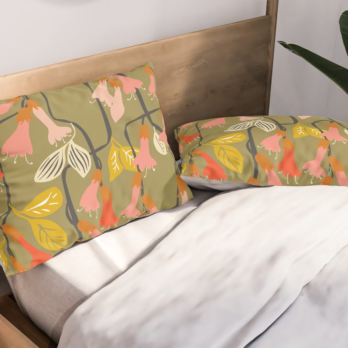 Flower of affection autumn colored fuchsia Pillow Sham Gallery Image 2