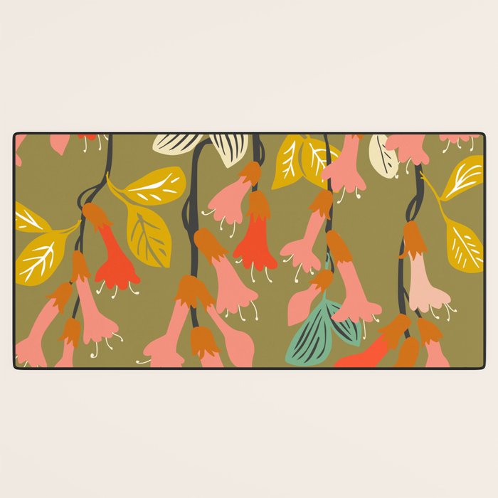Flower of affection autumn colored fuchsia Desk Mat Gallery Image 3