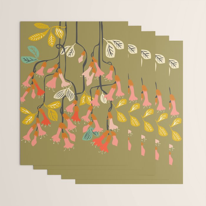 Flower of affection autumn colored fuchsia Wrapping Paper Gallery Image 3