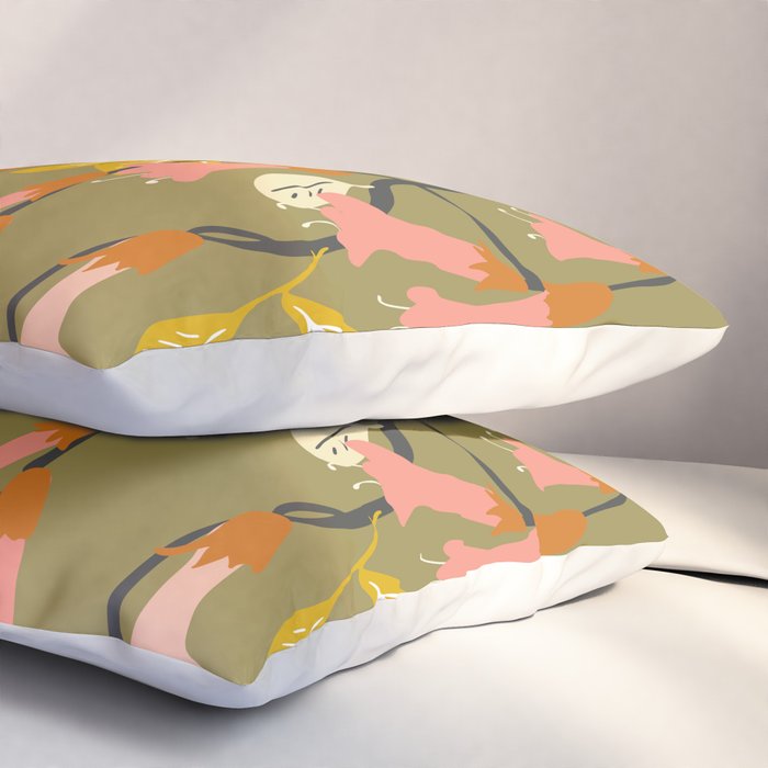 Flower of affection autumn colored fuchsia Pillow Sham Gallery Image 3