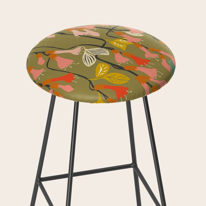 Flower of affection autumn colored fuchsia Stool Gallery Image 2