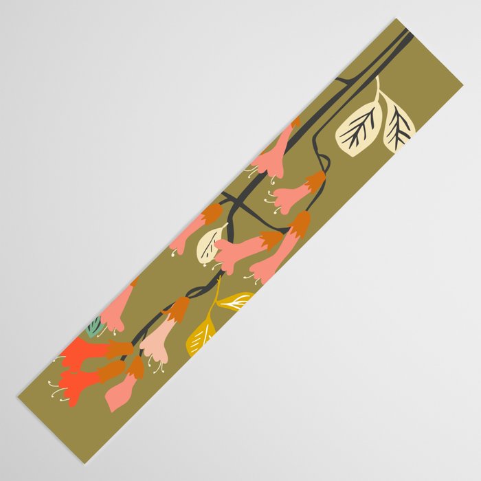 Flower of affection autumn colored fuchsia Table Runner Gallery Image 3