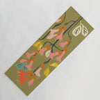 Flower of affection autumn colored fuchsia Yoga Mat Gallery Image 1