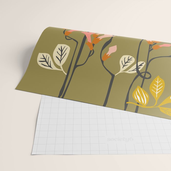 Flower of affection autumn colored fuchsia Wrapping Paper Gallery Image 2