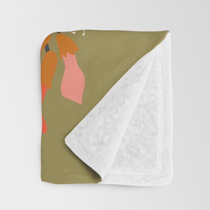 Flower of affection autumn colored fuchsia Throw Blanket Gallery Image 3