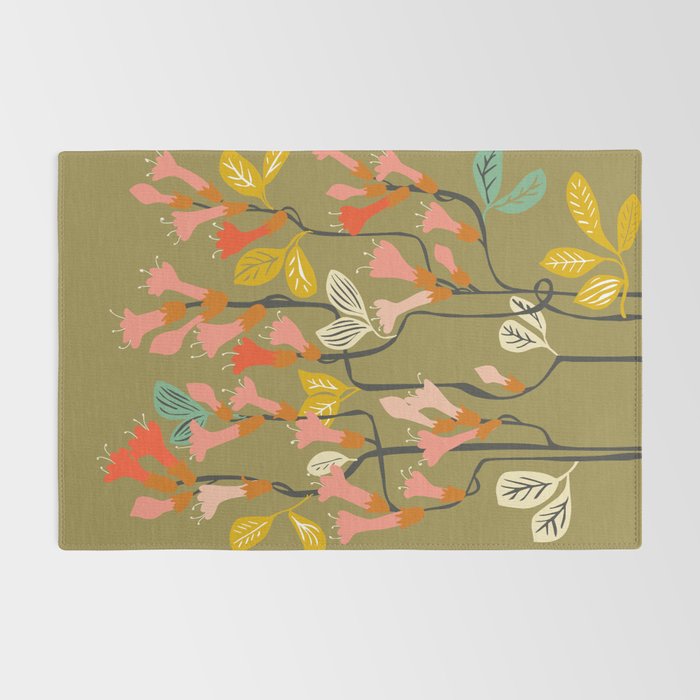 Flower of affection autumn colored fuchsia Rug Gallery Image 2