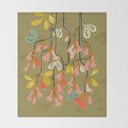 Flower of affection autumn colored fuchsia Throw Blanket Gallery Image 2