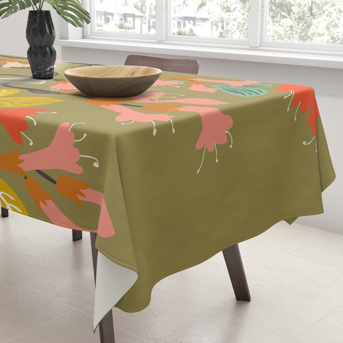 Flower of affection autumn colored fuchsia Tablecloth Gallery Image 3