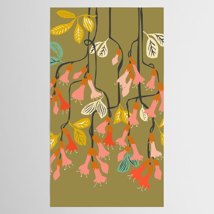 Flower of affection autumn colored fuchsia Tablecloth Gallery Image 2