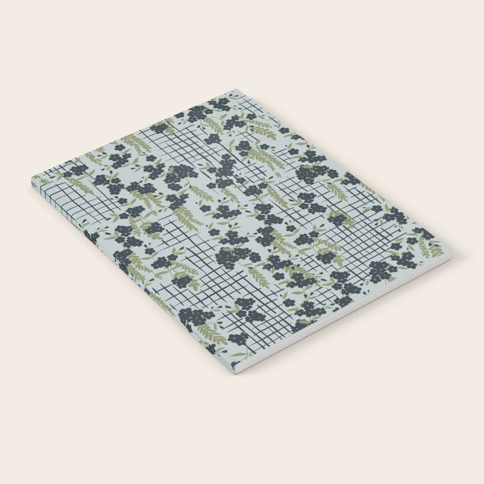 Blue floral with checks Notebook Gallery Image 2