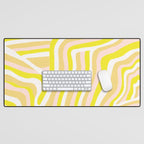 yellow zebra stripes Desk Mat Gallery Image 1