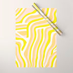 yellow zebra stripes Wrapping Paper Gallery Image 1