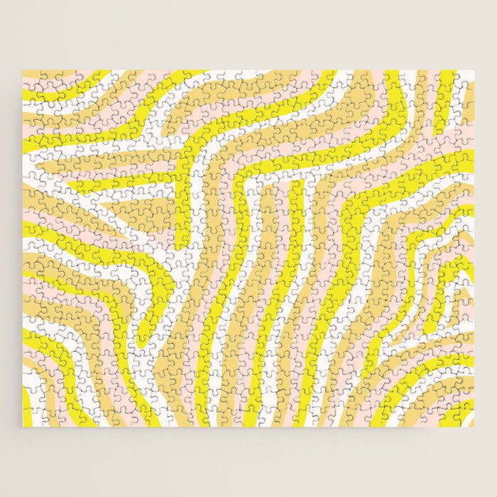 yellow zebra stripes Jigsaw Puzzle Gallery Image 1