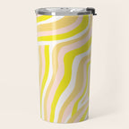 yellow zebra stripes Travel Mug Gallery Image 2