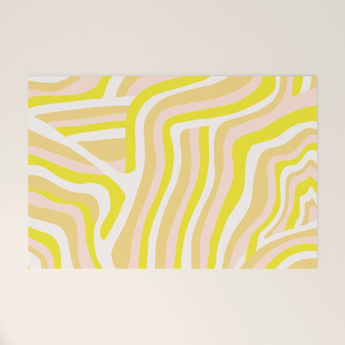 yellow zebra stripes Welcome Mat Gallery Image 1