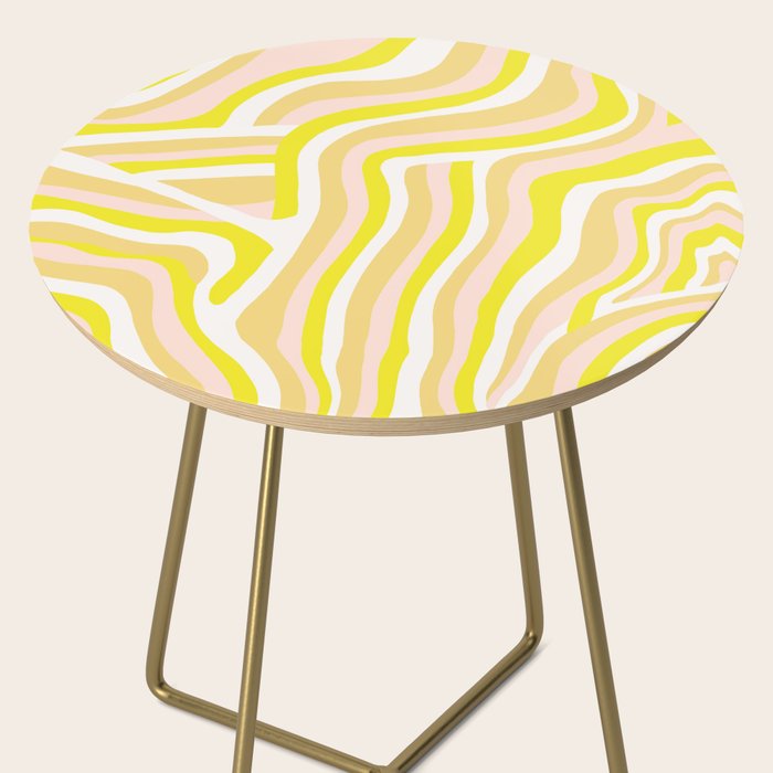 yellow zebra stripes Side Table Gallery Image 2