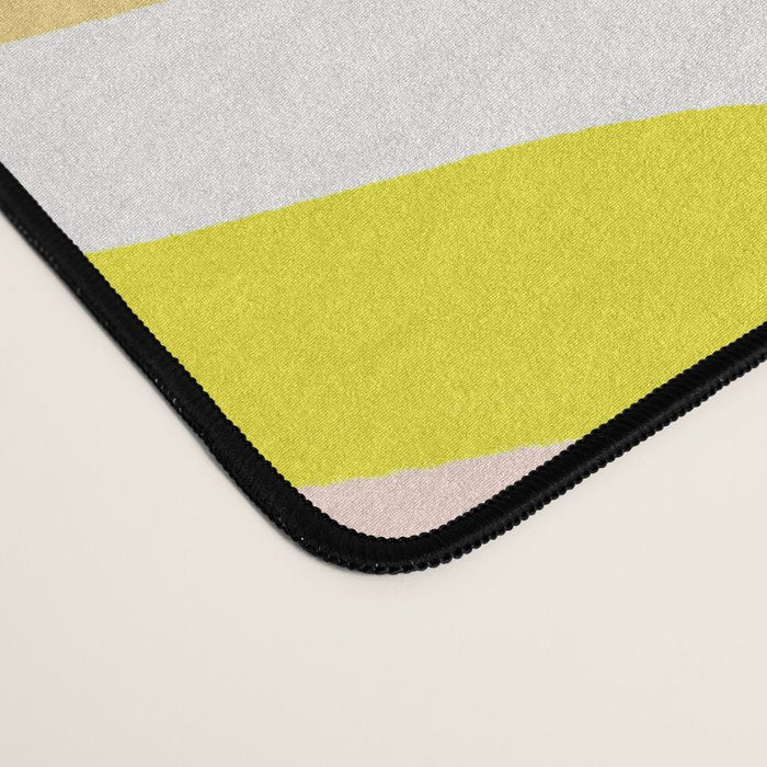 yellow zebra stripes Desk Mat Gallery Image 4