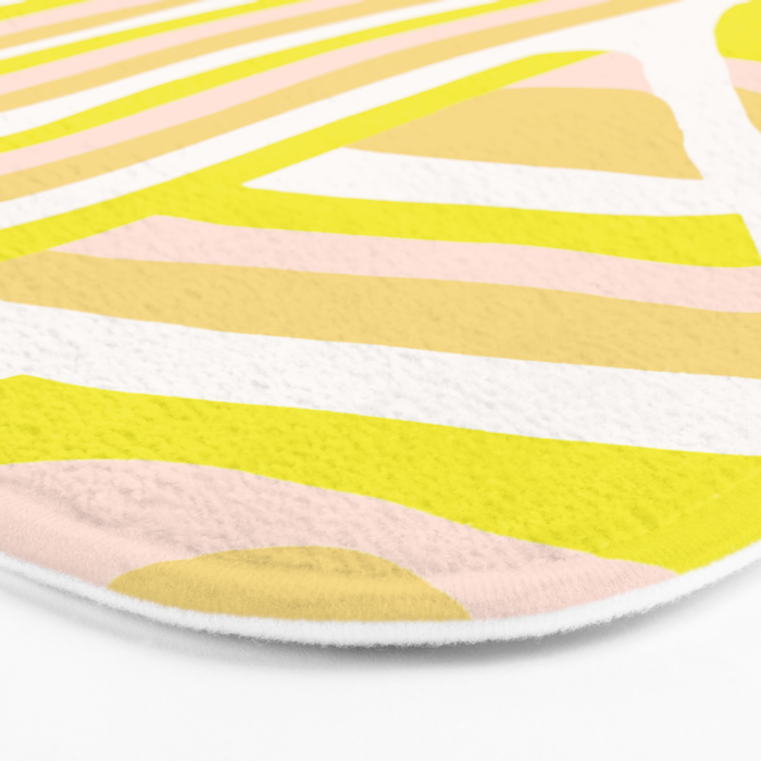 yellow zebra stripes Bath Mat Gallery Image 3