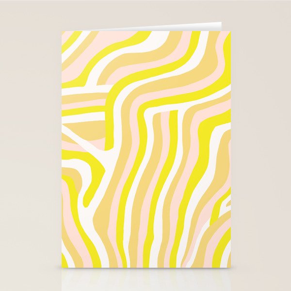 yellow zebra stripes Stationery Card Gallery Image 2