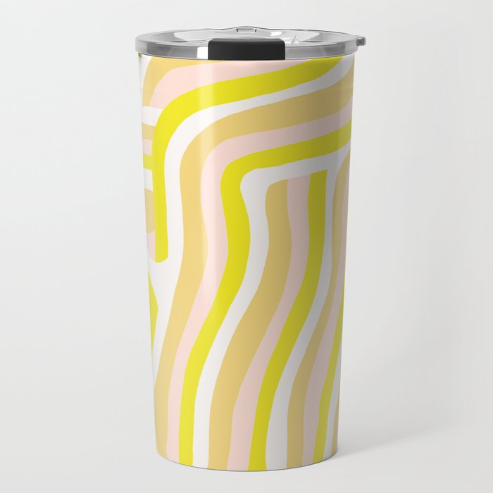 yellow zebra stripes Travel Mug Gallery Image 1