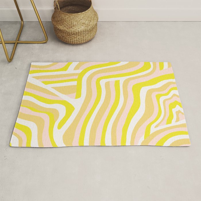 yellow zebra stripes Rug Gallery Image 1